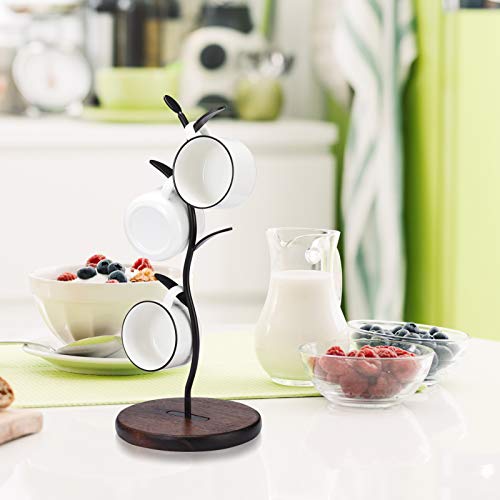 ALLCENER Mug Holder, Countertop Mug Tree, Coffee Mugs & Tea Cup Storage Rack, Coffee Counter Bar Accessory & Kitchen Organizer, Black (single row) - Image 3