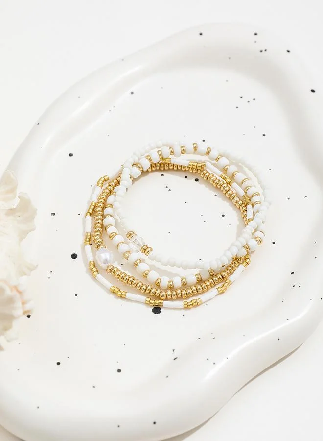 Take Two Take Two Set of 4 - Beaded Bracelets