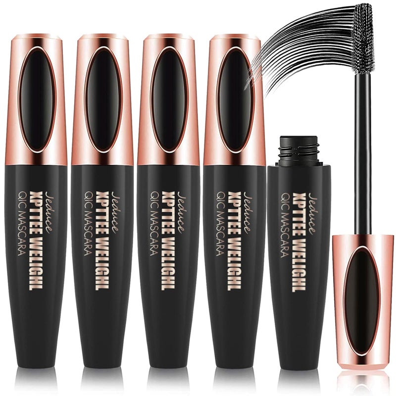 4D Silk Fiber Lash Mascara Extension  4 Pack Voluminous Waterproof  SmudgeProof LongLasting No Flaking Natural No Clumping All Day Exquisitely Full
