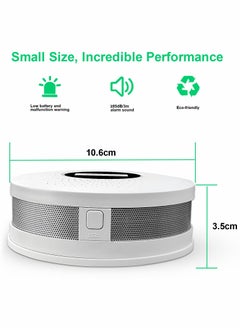 Generic Combination Smoke and Carbon Monoxide Alarm Detector, Dual Sensor CO Detector Battery Powered with LCD Display Sound Warning for Home,School,Office  - Image 4
