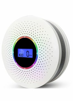 Generic Combination Smoke and Carbon Monoxide Alarm Detector, Dual Sensor CO Detector Battery Powered with LCD Display Sound Warning for Home,School,Office  - Image 1