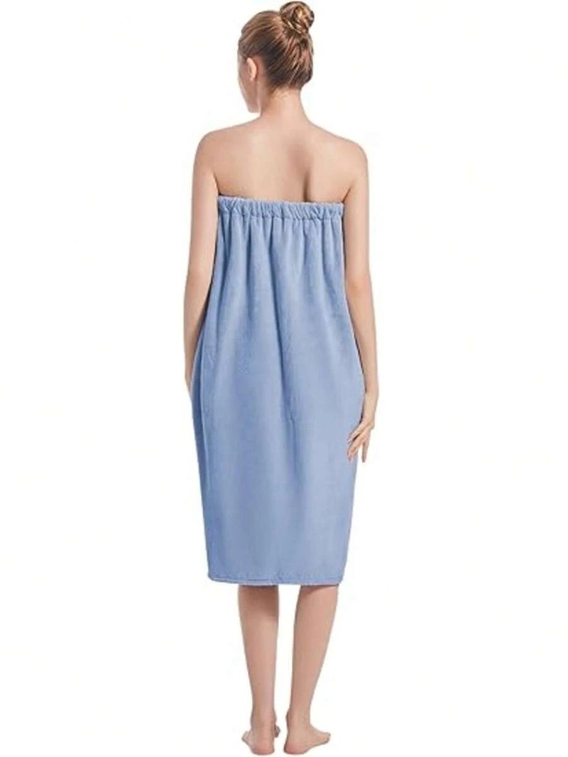 Shein Women's Bath Towel Shawl, Plush Bathrobe with Pockets - XL Size - Image 3