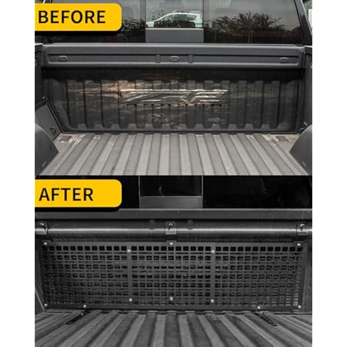 rayihni لوحة مولي متوافقة مع شيفروليه سيلفرادو 2019-2024 وجي إم سي سييرا 1500 لوحة سرير أمامية منظم تخزين خلفي رف حمولة بديل لملحقات شيفروليه سيلفرادو 2023 وجي إم سي سييرا - Image 3