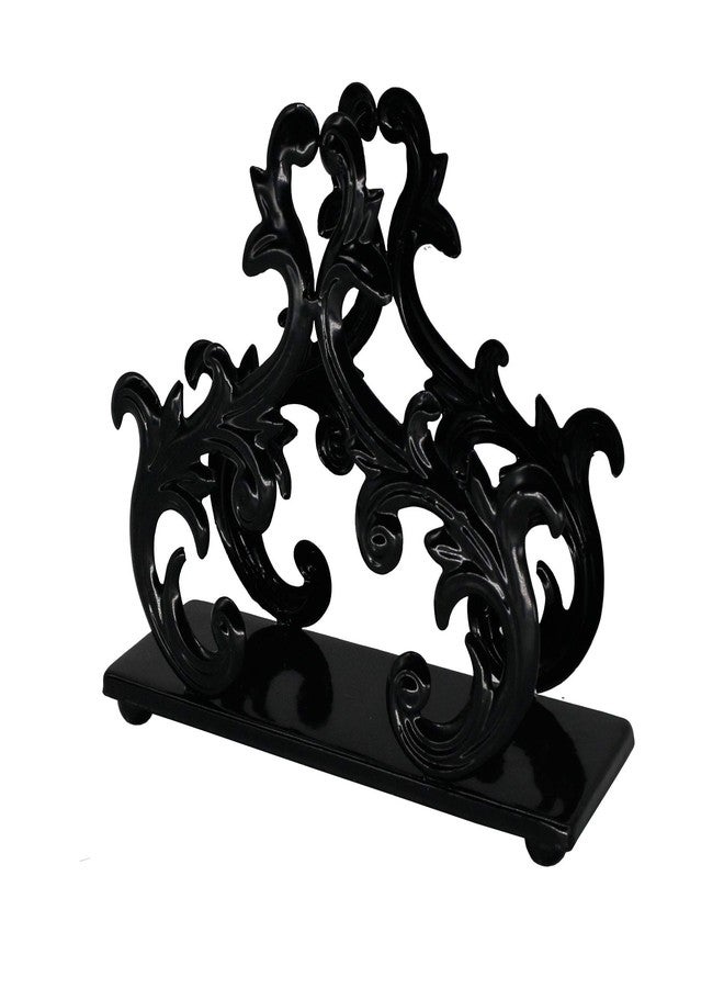 Owlgift Black Metal Baroque Style Napkin Holder, Freestanding Barocco Tissue dispenser, Baroque Napkin Tray Basket - Image 3
