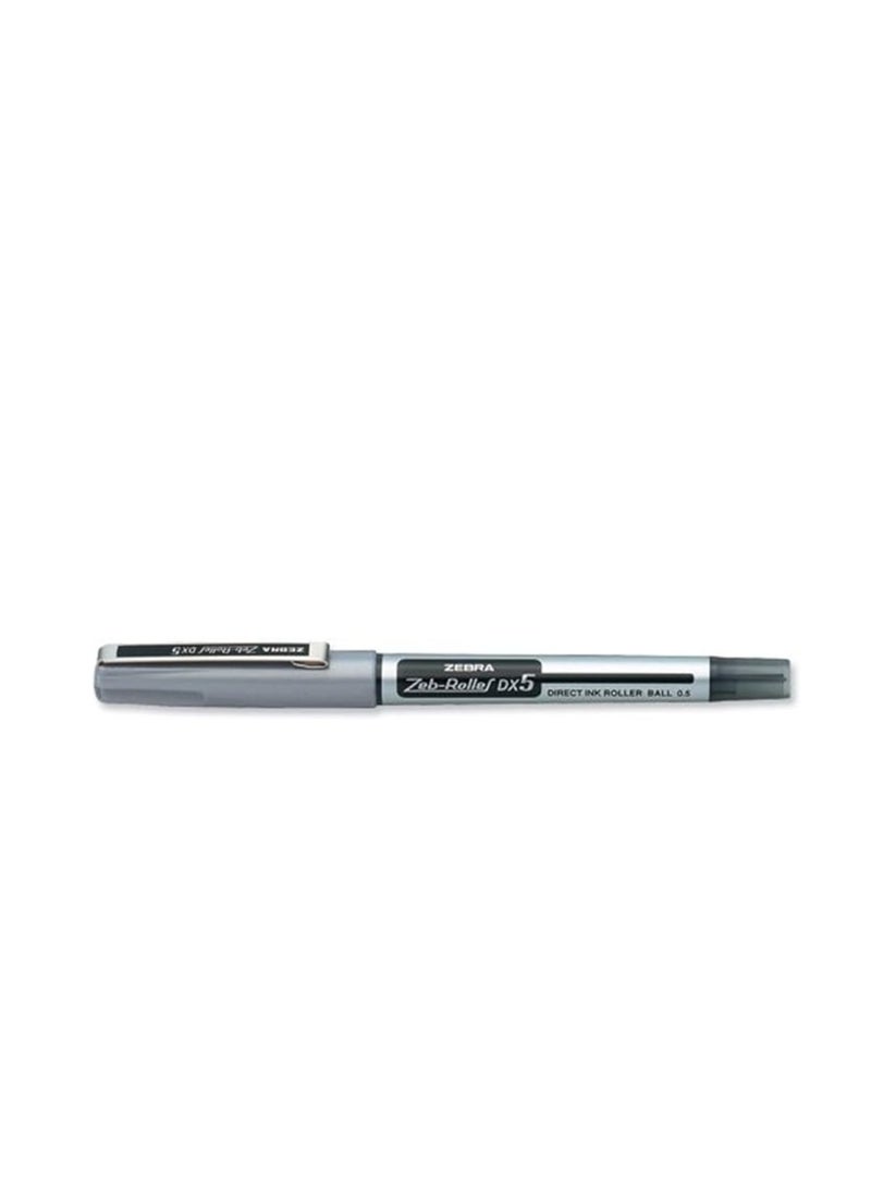 ZEBRA 10 Piece Dx5 Direct Ink Black Roller Ball Pen 0.5 mm  - Image 2