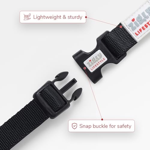 Zigly Lifestyle Adjustable Dog Collar-Medium (20mm), Black | Soft Padded Neck Collar for Dogs & Puppies | Durable, Comfortable Dog Collar Belt - Image 3