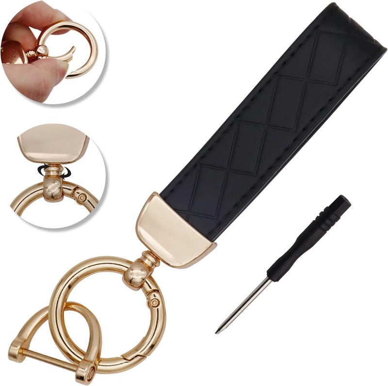 SUNCARACCL Honda Key Fob Cover with Leather Keychain - Image 3