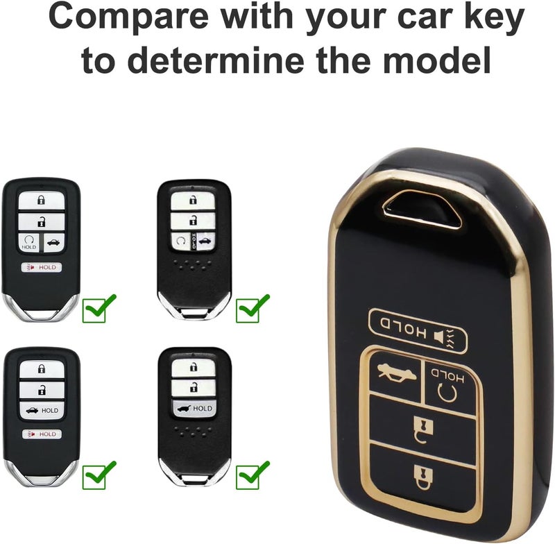 SUNCARACCL Honda Key Fob Cover with Leather Keychain - Image 2