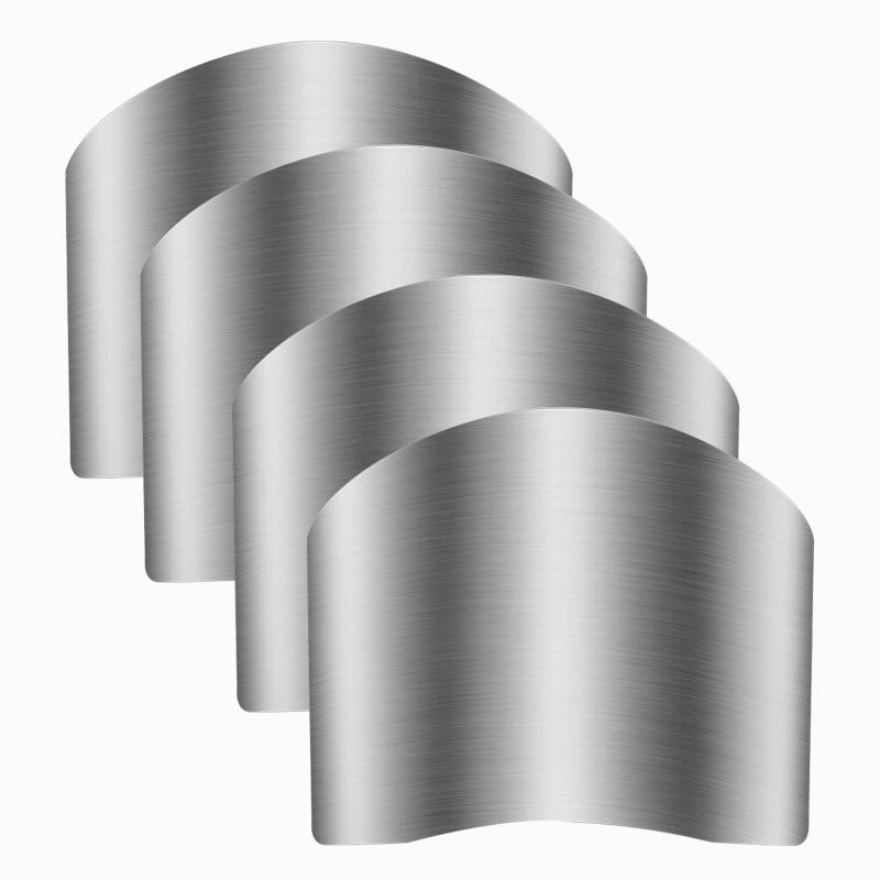 Niupiour Stainless Steel Finger Guards 4 Packs of Finger Protectors when Cutting Slicing Dicing Chopping Vegatables Kitchen Tool Knife Shields Guards Avoid Hurting