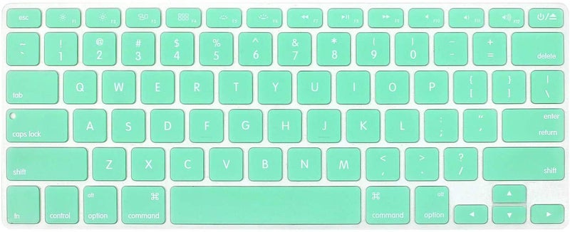 Tobo Silicone Keyboard Cover Compatible with Mac-Book Pro 13/15 Inch (with/Without Retina Display, 2015 or Older Version),Older Air 13 Inch (A1466 / A1369, Release 2010-2017)(Without-Touch Bar, Green) - TD-082CC - Image 1