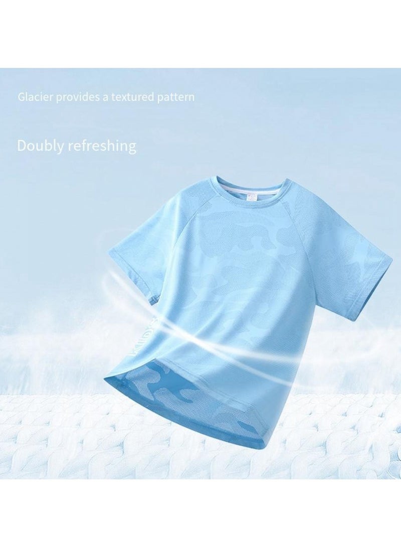 luluesses Children's quick-dry short sleeve T-shirt crew neck sweatshirt basketball jersey  - Image 3