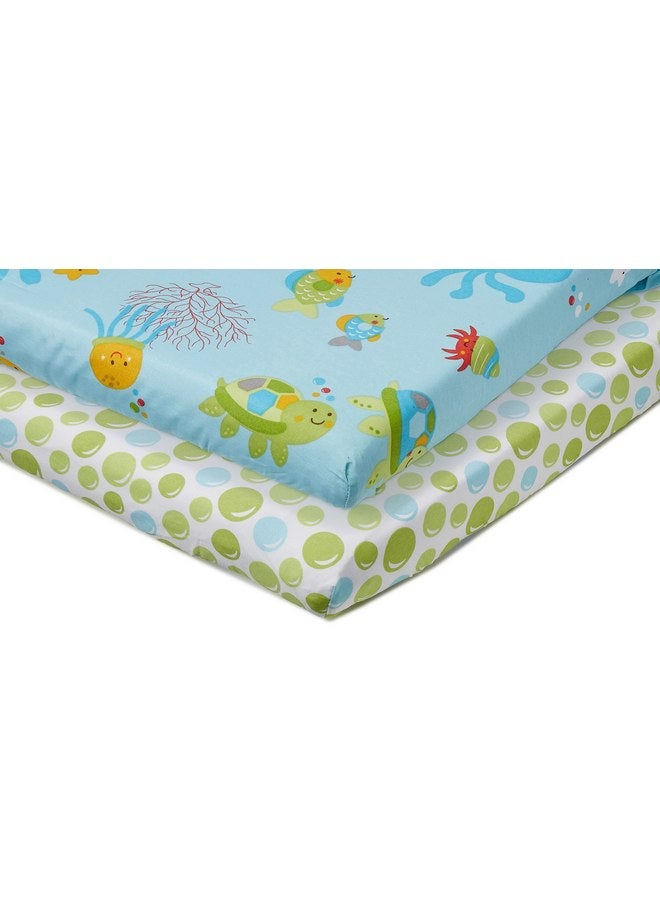 NoJo Little Bedding by NoJo Ocean Dreams - 2 Count Crib Sheet Set