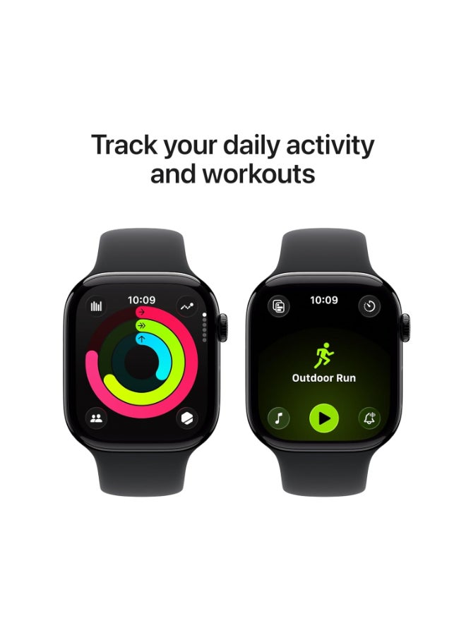 Apple Certified Pre Owned - Watch Series 11 GPS 46mm Jet Black Aluminium Case with Black Sport Band - S/M Black - Image 3
