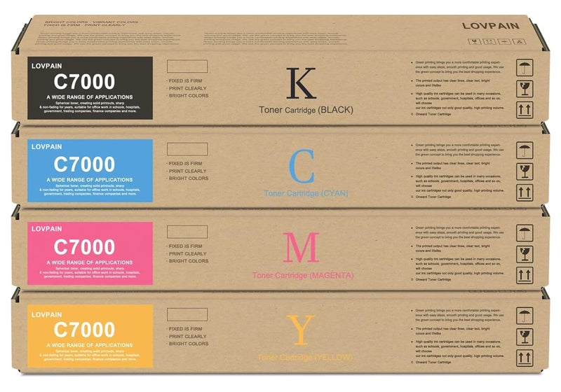 VersaLink C7000 High Capacity Toner Cartridges 4PackBlackCyanMagentaYellow Compatible 106R03757 106R03764 106R03763 106R03758 Toner Replacement for Xerox Versalink C7000 C7000DN Printer