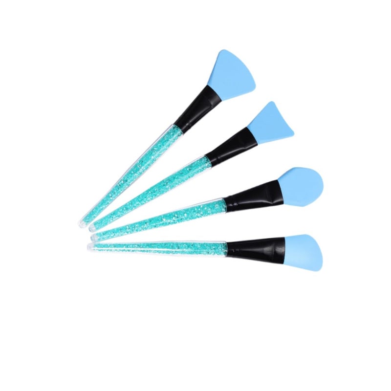 4Pcs Rhinestone Handle Silicone Face Mask Brush For Mud And Concealer Application - Image 2