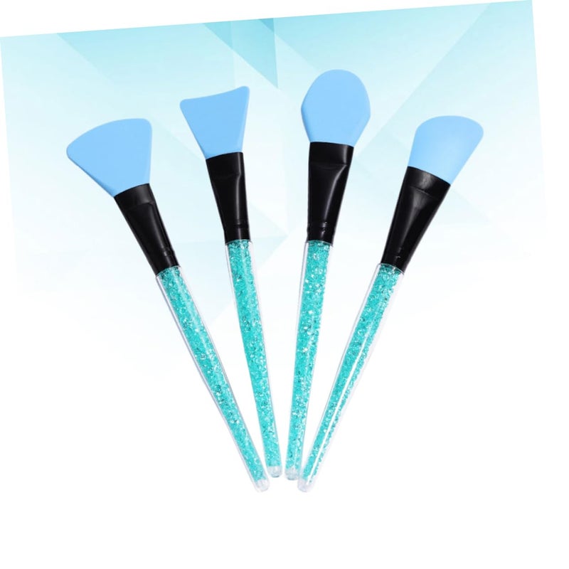 4Pcs Rhinestone Handle Silicone Face Mask Brush For Mud And Concealer Application - Image 3