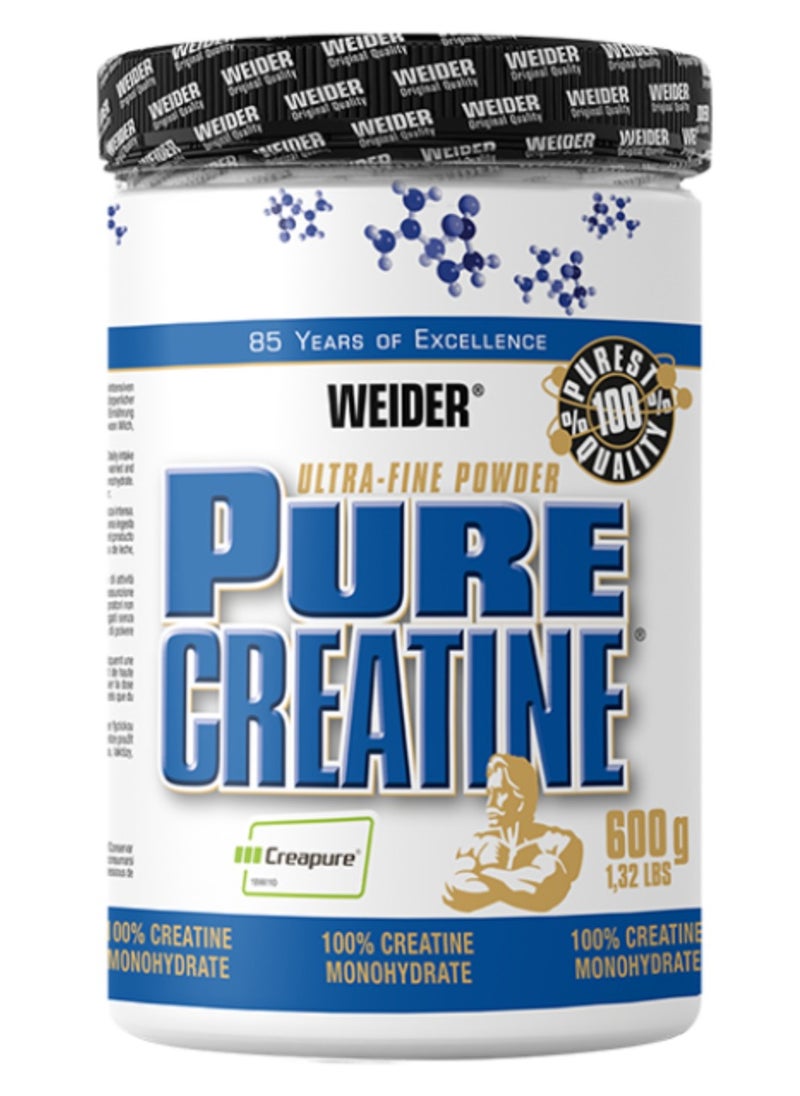 Weider Weider Pure Creatine Monohydrate – 600g | Premium Creapure® Quality, Unflavored, Enhances Strength & Muscle Mass  - Image 1