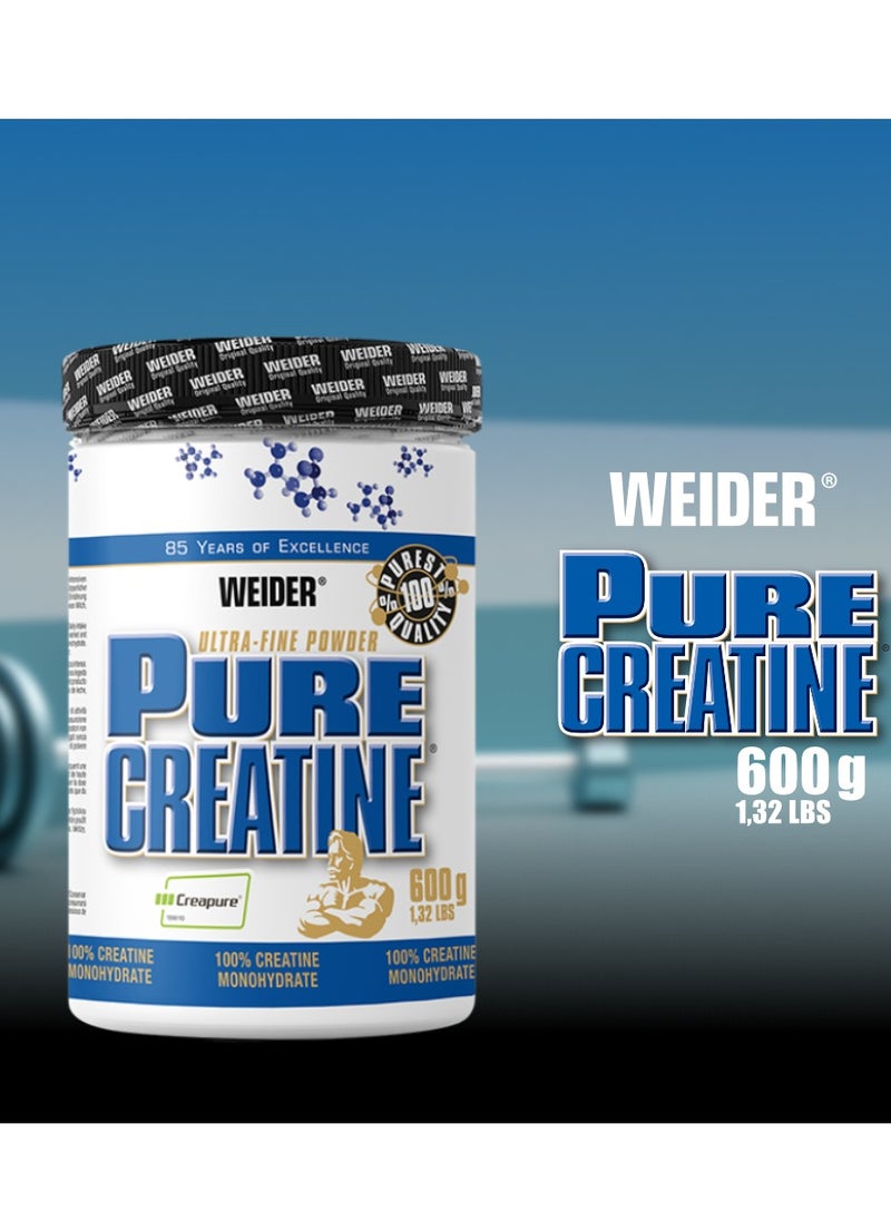 Weider Weider Pure Creatine Monohydrate – 600g | Premium Creapure® Quality, Unflavored, Enhances Strength & Muscle Mass  - Image 3