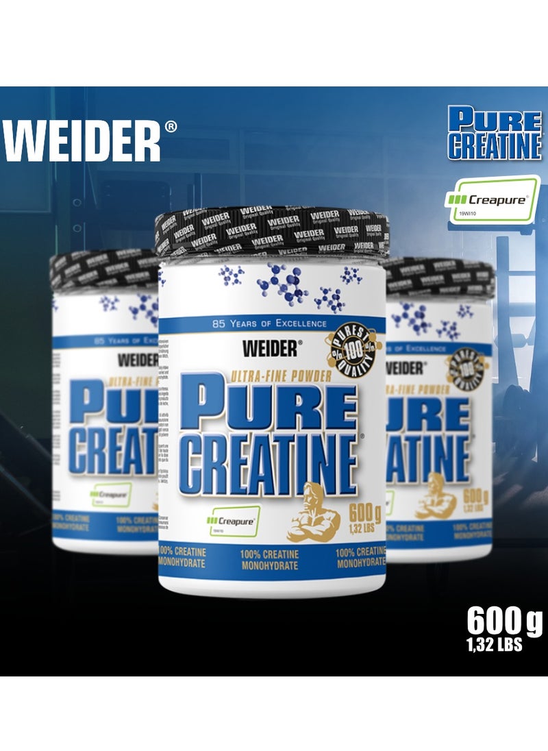 Weider Weider Pure Creatine Monohydrate – 600g | Premium Creapure® Quality, Unflavored, Enhances Strength & Muscle Mass  - Image 4