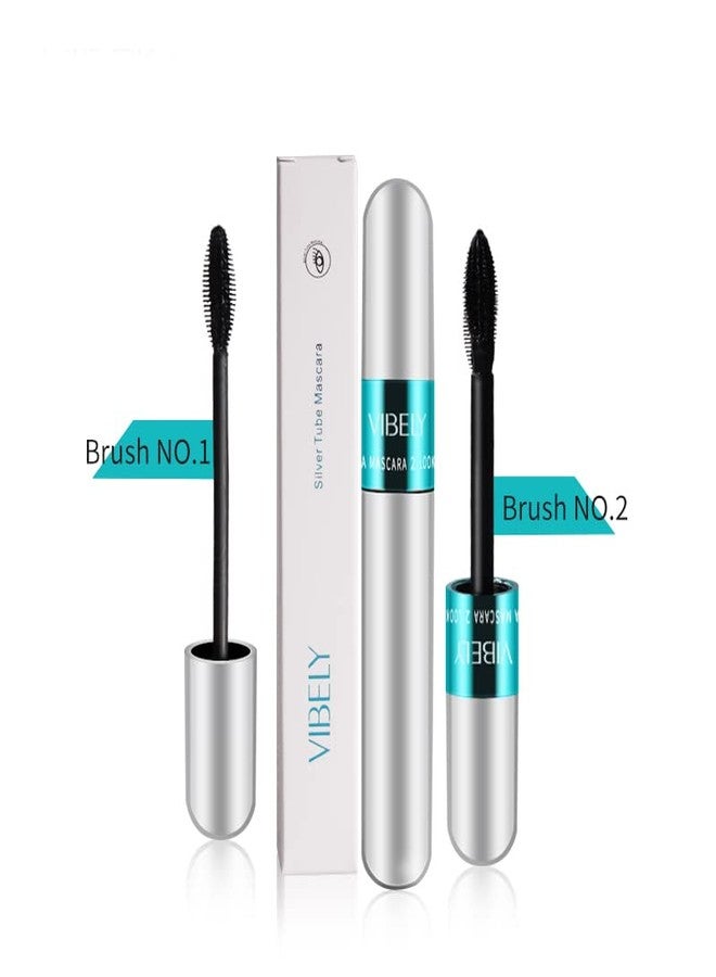 KUNSHNBEI 4 Pack VIBELY Mascara 5x Longer Washable, 2 in 1 4D Silk Fiber Lash Mascara, Natural Lengthening and Thickening, No Clumping, Long-lasting - Image 3