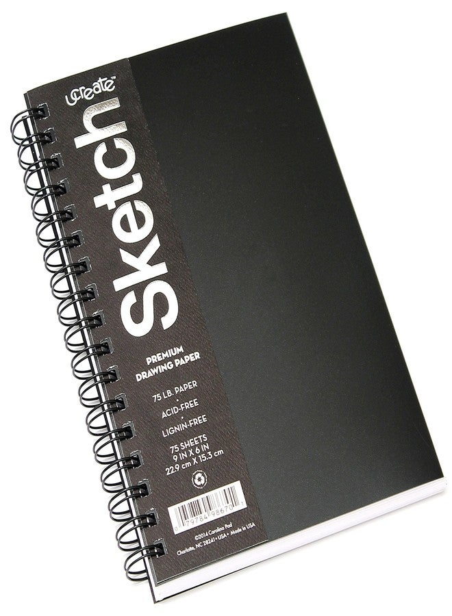UCREATE 37089 Sketch Book, 9" x 6", 75 Sheets - Image 1