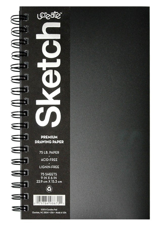UCREATE 37089 Sketch Book, 9" x 6", 75 Sheets - Image 2