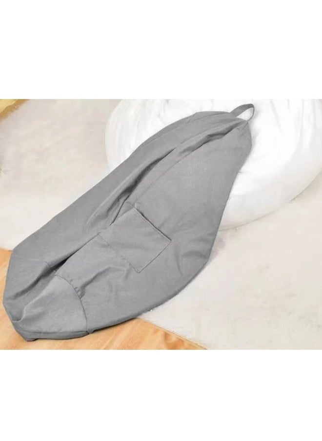 Bean Bag Chair Cover (No Filler),Cotton Linen Replacement Lazy Sofa Without Filler ,Size after filling: 80x80x90 cm