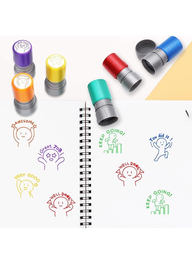 erorex Set Of Teacher Stamps Teacher Stamps For Classroom Teacher Stamps For Grading Teacher Stamp Self Inking Stamp Behavior Stamps For Teachers 6 Piece  - Image 2