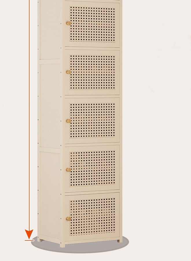 NKX Shoe Rack Household Doorway Multi-Layer Storage Artifact Cream Wind Household Simple 160*43*33CM - Image 3