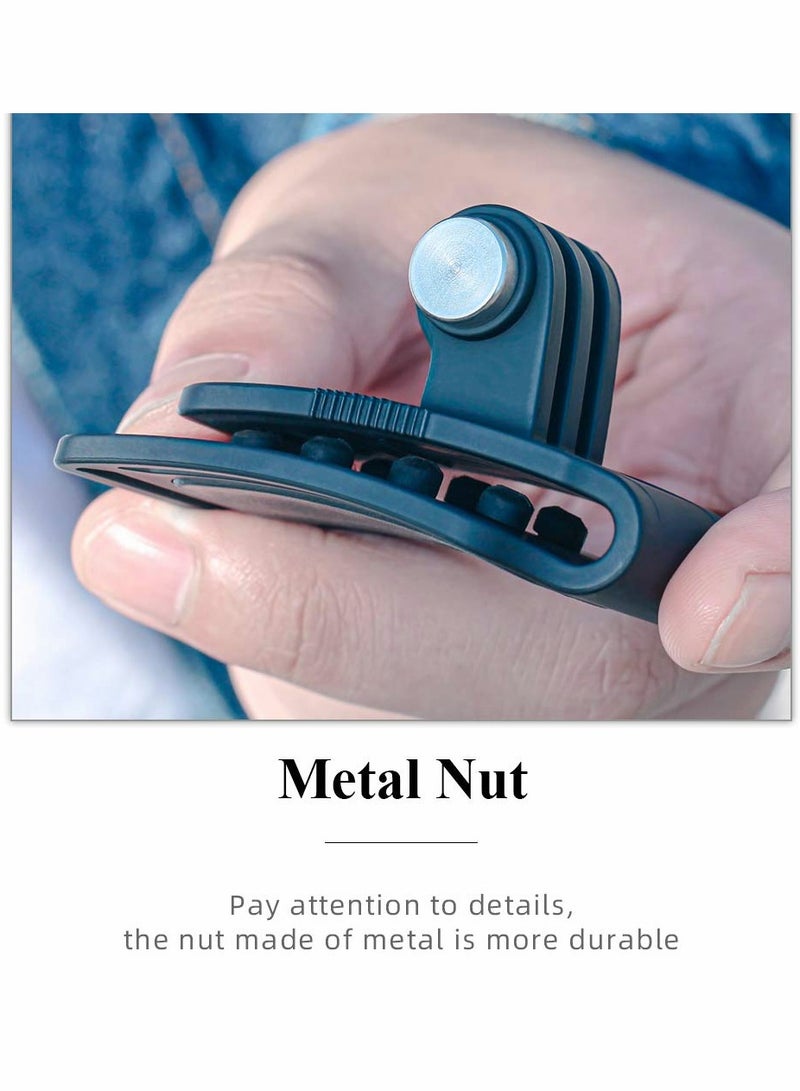 Baseball Cap Clip Mount for GoPro Hero 11/10/9/8/7/6/5 and DJI Osmo Action, Quick Release Clamp for Action Cameras, Black - Image 3