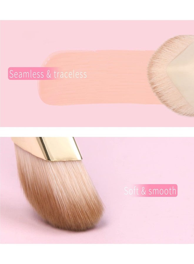 ENZO KEN Angled Concealer Brush Under Eye, Concealer Brush, Nose Contour Brush, Small Concealer Brushes, Under Eye Makeup Brushes, Under Eye Brush, Concealer Makeup Brushes. Pink and Gold 11M - Image 4