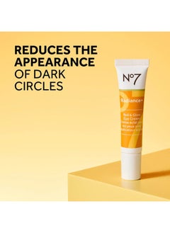 No7 Radiance+ Roll & Glow Eye Cream - Reviving & Illuminating Under Eye Roller - Color Correcting Vitamin C + Caffeine Cream for Dark Circles, Puffiness & Dullness (15ml)  - Image 2