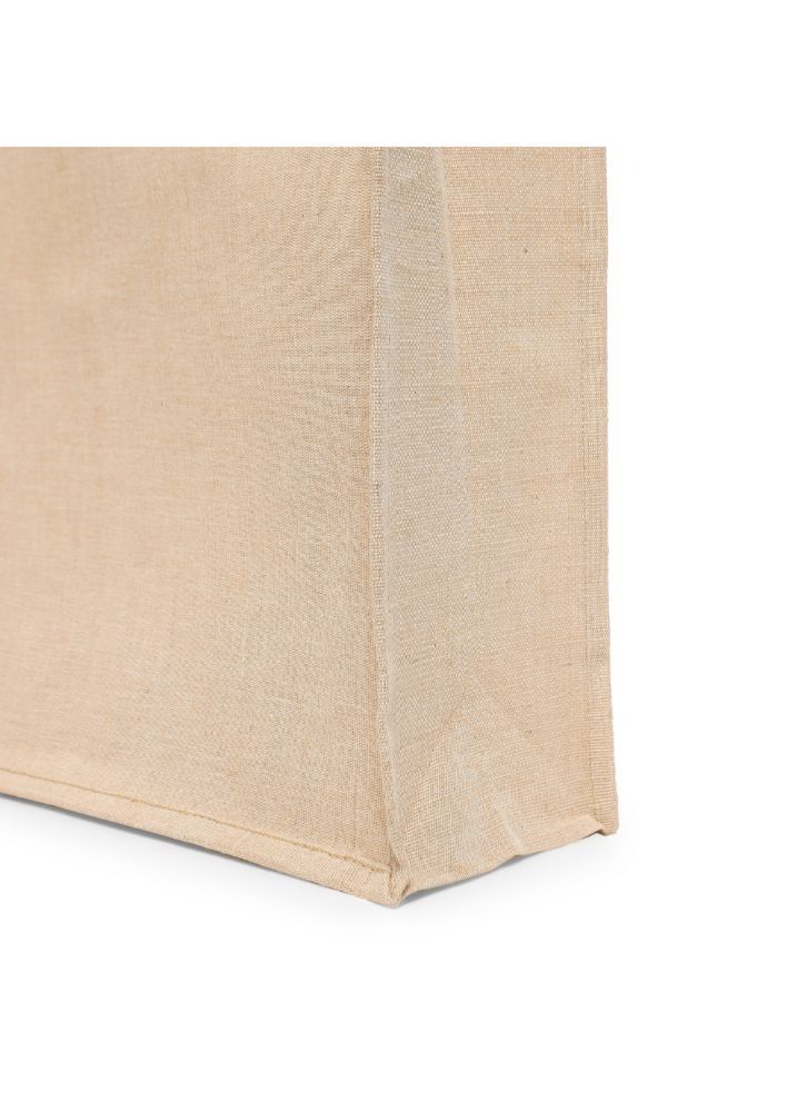BYFT Laminated Juco Tote Bags with Gusset (Natural) Reusable Eco Friendly Shopping Bag (43.18 x 15.24 x 36.83 Cm) Set of 24 Pcs  - Image 3