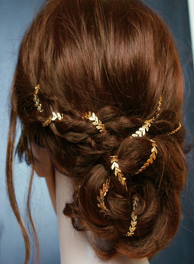Cerun 2PCS Hair Jewelry Metal Chains for Women and Girls | Golden Wheat Chain Hairpins with Clips | Stylish Tassel Hair Charms for Braids, Ponytails, Festivals and Daily Styling Accessories - Image 2