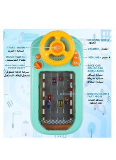 Car Racing Musical Steering Wheel Toys Toddler Simulated Driving Racing Car Game with Sound Age 3+ Year Old, Interactive Educational Learning Race Car Toy for Boys and Girls Birthday Gift  - Image 5