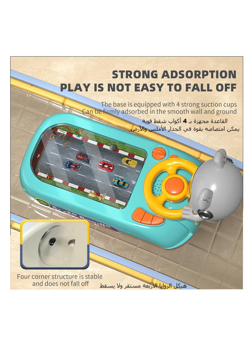 Car Racing Musical Steering Wheel Toys Toddler Simulated Driving Racing Car Game with Sound Age 3+ Year Old, Interactive Educational Learning Race Car Toy for Boys and Girls Birthday Gift  - Image 3
