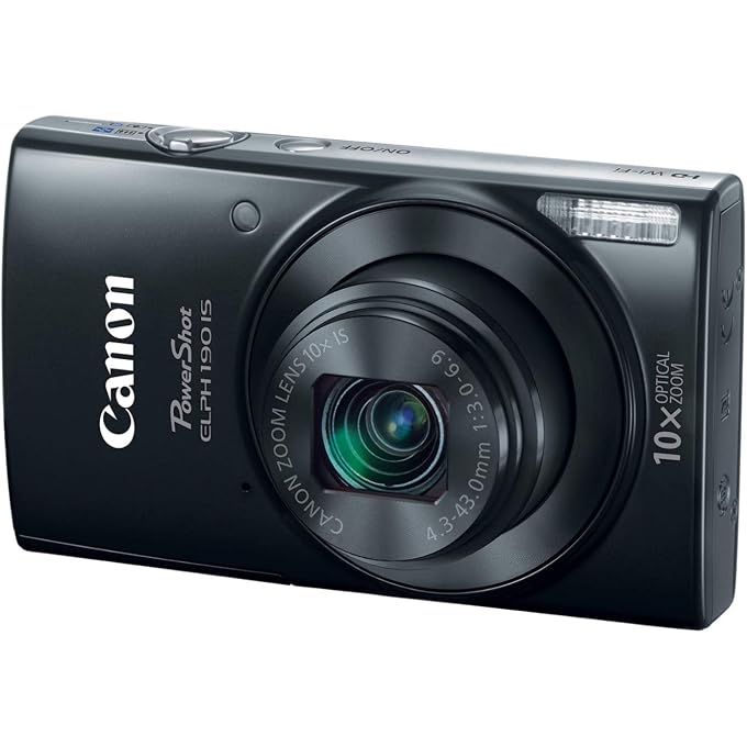 Canon Cameras US 1084C001 PowerShot ELPH 190 Digital Camera w/ 10x Optical Zoom and Image Stabilization - Wi-Fi & NFC Enabled (Black) - Image 2