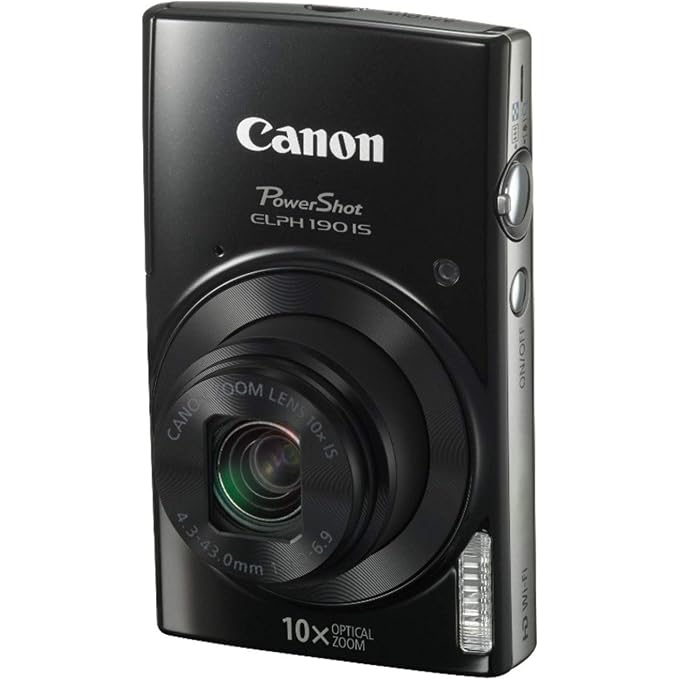 Canon Cameras US 1084C001 PowerShot ELPH 190 Digital Camera w/ 10x Optical Zoom and Image Stabilization - Wi-Fi & NFC Enabled (Black) - Image 3