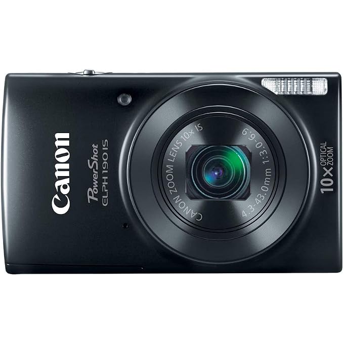 Canon Cameras US 1084C001 PowerShot ELPH 190 Digital Camera w/ 10x Optical Zoom and Image Stabilization - Wi-Fi & NFC Enabled (Black) - Image 1