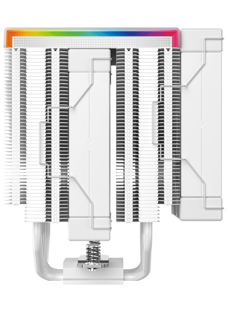 ديب كول مبرد هواء AK620 Digital Pro أبيض ثنائي البرج لوحدة المعالجة المركزية، مزود بشاشة رقمية متعددة الخطوط، ومروحتين FDB مقاس 120 مم، و6 أنابيب حرارية، وإضاءة ARGB، وغطاء علوي مغناطيسي، ويدعم Intel وAMD، وسرعات تتراوح بين 500 و1750 دورة في الدقيقة، لون أبيض | R-AK620-WHAPMN-G - Image 5