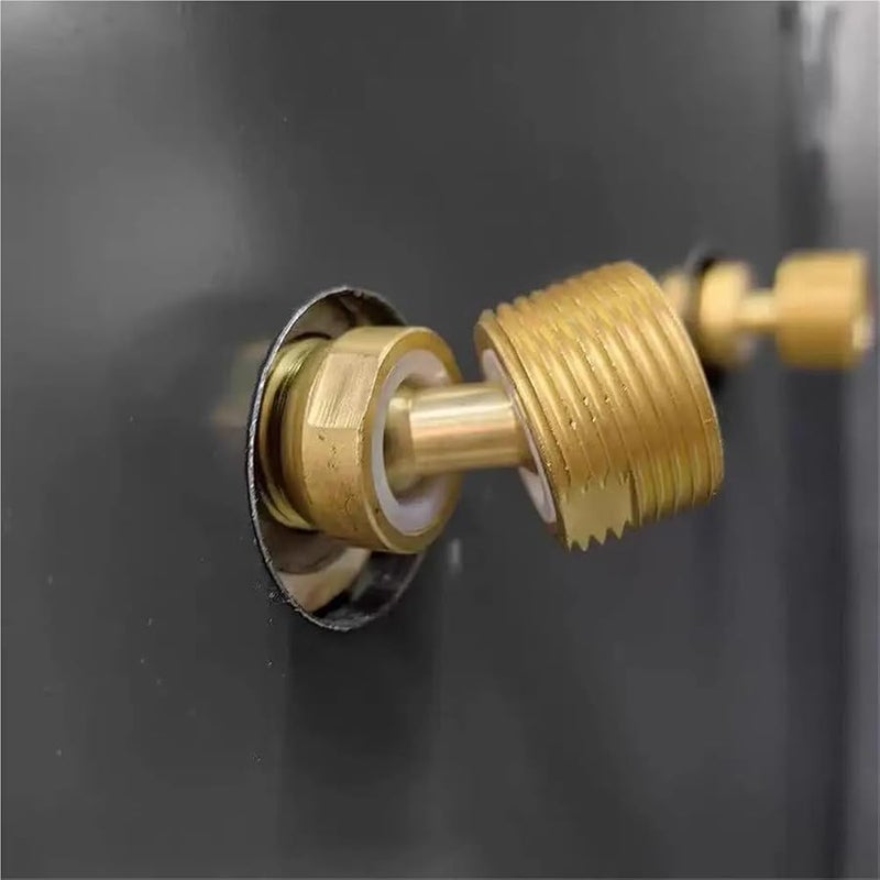 1 مجموعة محول صمام قابل للتعديل بزاوية 360 درجة مرن عالمي من النحاس - Image 5