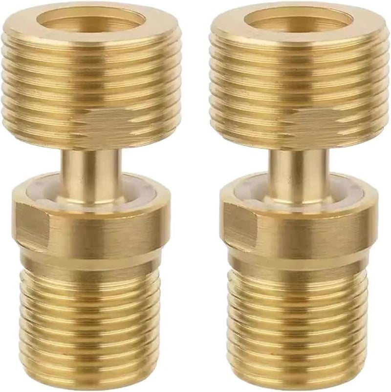 1 مجموعة محول صمام قابل للتعديل بزاوية 360 درجة مرن عالمي من النحاس - Image 1