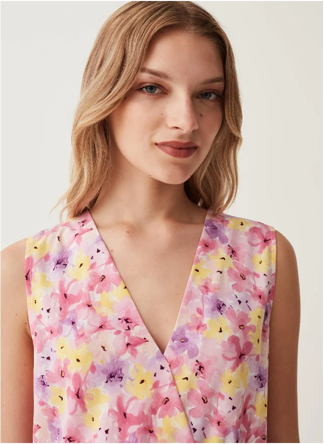 Ovs Short sleeveless patterned dress