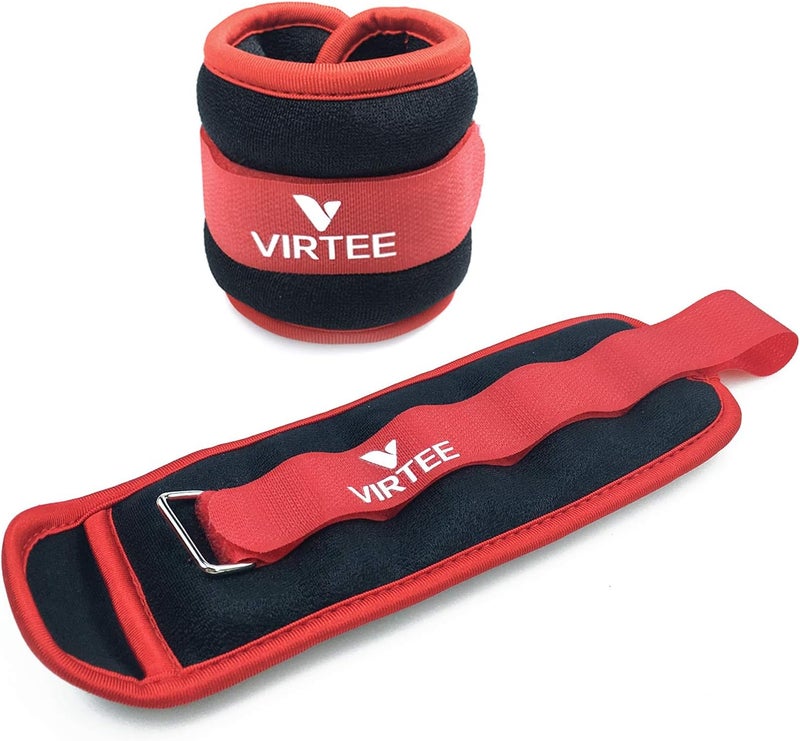 Virtee Ankle/Wrist Weights for Women, Men, Kids - Arm Leg Weights Set with Adjustable Strap - Running, Jogging, Gymnastic, Physical Therapy, Fitness - Choice of 1 lb 2 lbs 3 lbs 4 lbs 6 lbs 8 lbs 10 lbs - Image 1