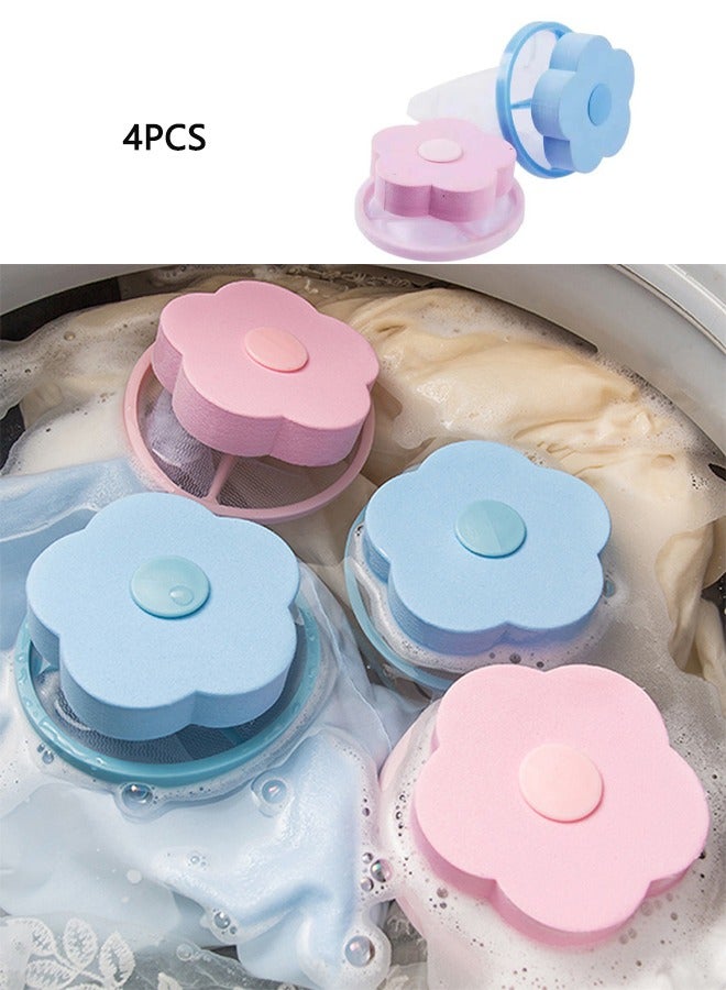 4 Pieces Pet Hair Catcher for Laundry, Lint Catcher for Laundry,Washing Machine Hair Catcher for Dogs and Cats,Reusable Household Hair Filter Washer Lint Trap Net Pouch  - Image 1