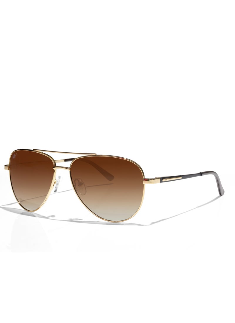 selfie Selfie Polarized Brown Lense Gold Metal Frame Sunglasses, SE8286-C5  - Image 2