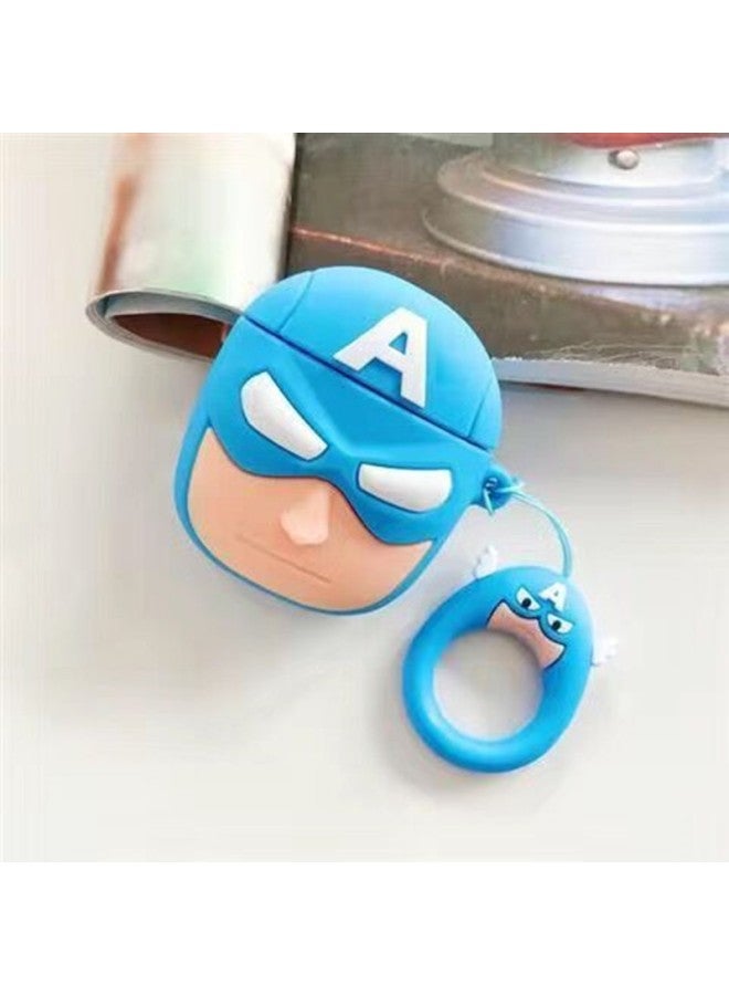 Creative Airpods Second Generation Silicone Protective Case For Apple Second Generation Wireless Bluetooth Headset Cartoon Cute Soft Case-Color:R13 (with Ring)-Applicable Model:airpods 1/2 Generation  - Image 1