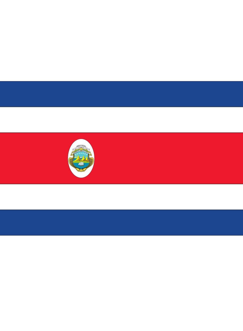 فيتاشيلي علم كوستاريكا اليوم الوطني متين يدوم طويلاً للاستخدام الخارجي والداخلي لبناء ديكور المنزل والسيارة 150X90CM  - Image 2