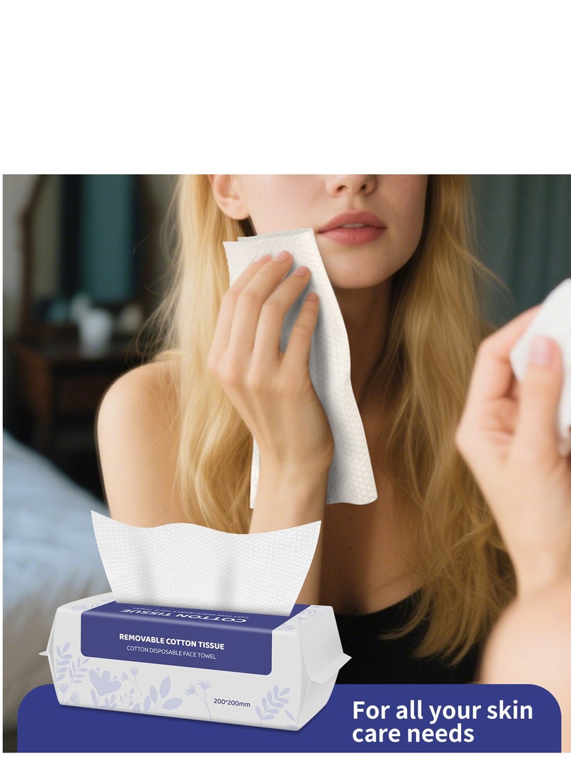 3 Pack Disposabel Face Cloths for Washing 100% Cotton Soft  Face Cloths Lint Free Makeup Removing Towel - Image 2