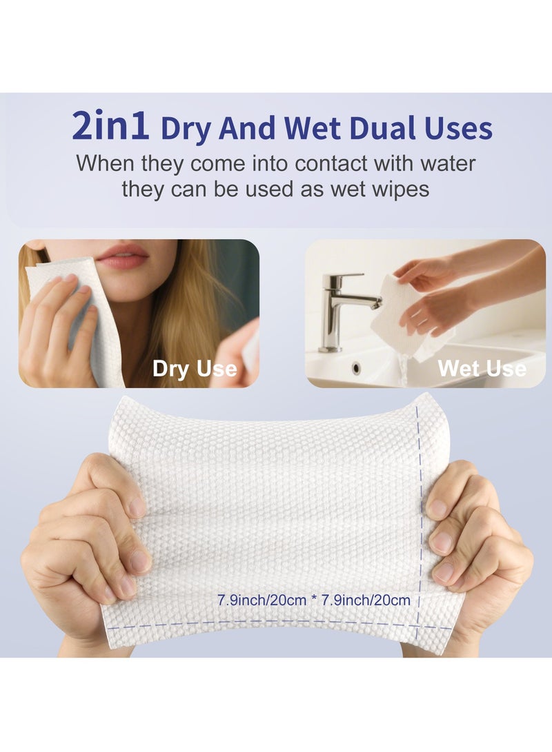 3 Pack Disposabel Face Cloths for Washing 100% Cotton Soft  Face Cloths Lint Free Makeup Removing Towel - Image 3